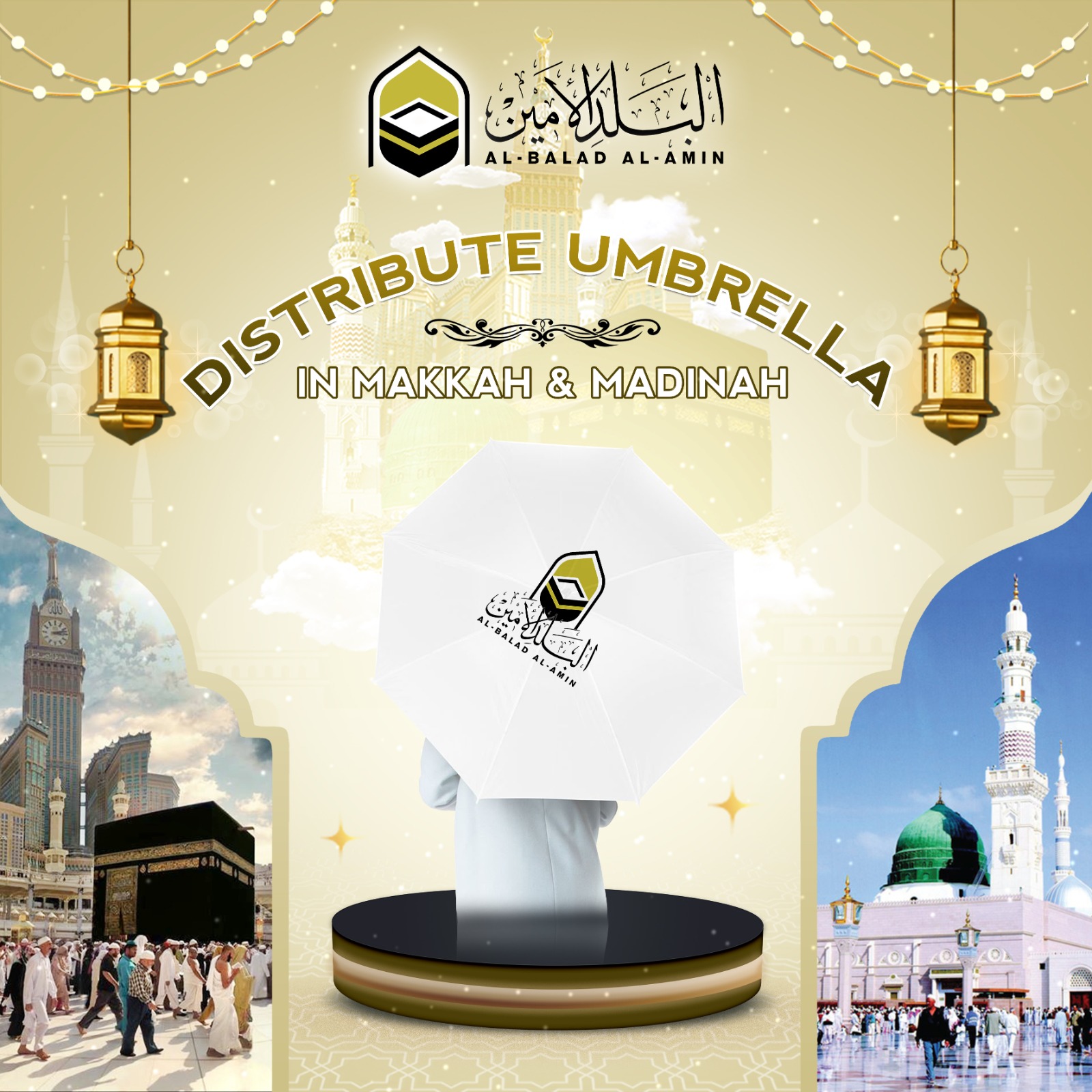 Distribute Umbrella In Makkah & Madinah